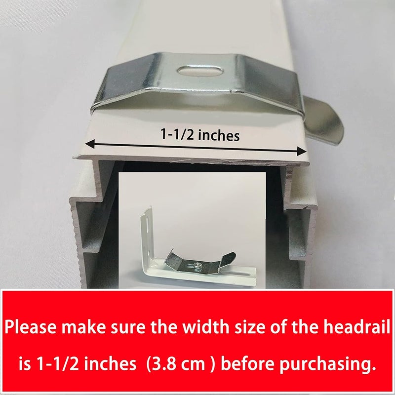 AuRiver 6 pcs Vertical Blind L Bracket Vertical Blind Bracket Clips 3 inch Length for Vertical Blinds with Headrail Width 1-1/2"(38mm) Bracket Clips Outside Mounting - Image 3